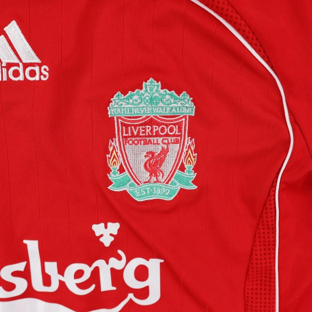 VTG Liverpool FC 2006 2008 Home Jersey Adidas Torres 9 Carlsberg Football Shirt